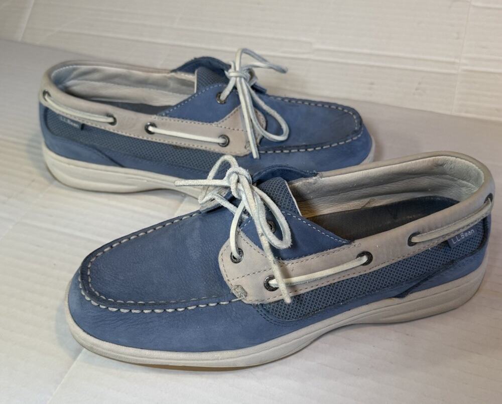L.L. Bean Women's 8.5M Lakeside Boat Shoes Blue Coastal